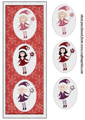 Red Christmas Fairy Card Front