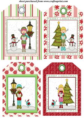 4 Fun Christmas Carol Tag Toppers