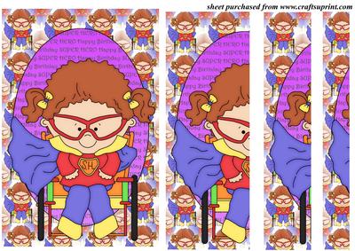 Super Hero Kids Side Stacker Topper 4