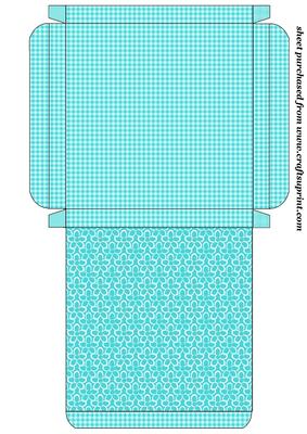Blue Floral Card Box