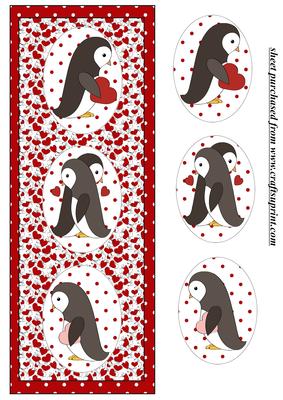 Loved Up Penguins Trio Card Front