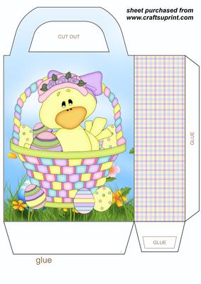 Easter Chick Basket Gift Bag 4