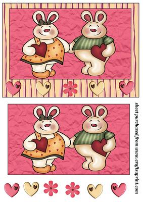 My Bunny Valentines Card Front
