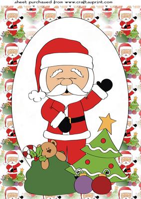Santa and Pressies Topper 1