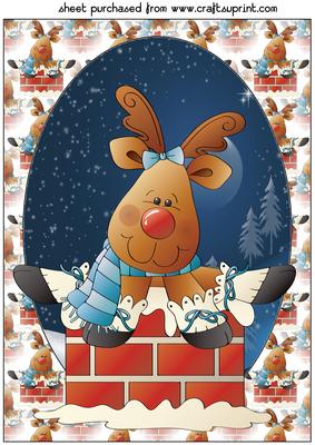 Christmas Reindeer Topper 1