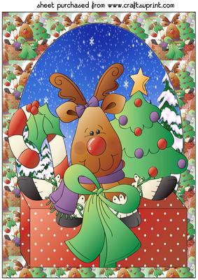 Christmas Reindeer Topper 2