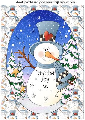 Wynter Joy Snowman Topper