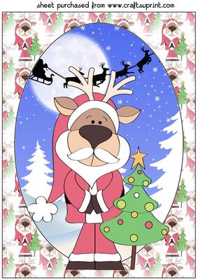 Reindeer Santa Topper