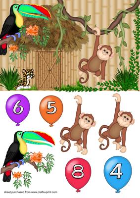 Birthday Jungle Card Front