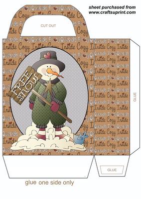 Free Snow Snowman Gift Bag