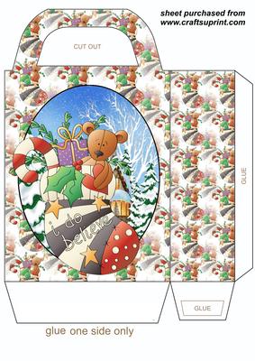 I Do Believe Christmas Bear Gift Bag