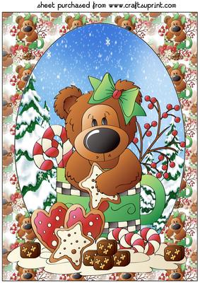 Christmas Treats Bear Topper