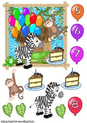 Birthday Jungle 2 Topper