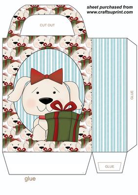 Cute Christmas Puppy Gift Bag 1