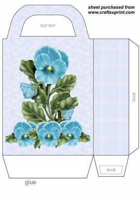 Blue Pansy Gift Bag