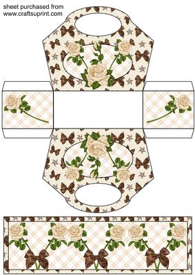 Cream Rose Gift Basket with Topper/bookmark 2