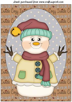 Cozy Snowmman Topper B