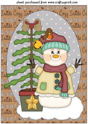 Cozy Snowman Topper D