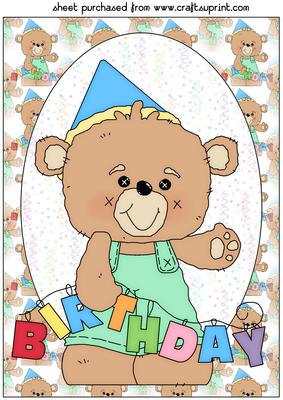 Boy Party Bear Topper 2
