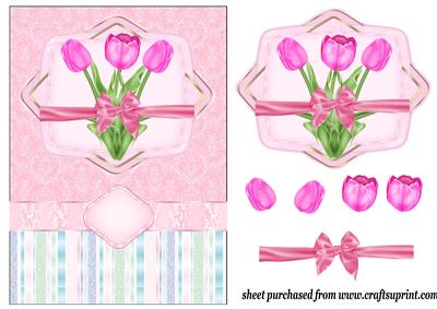 Pink Tulips Card Front