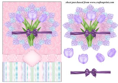 Lilac Tulips Card Front