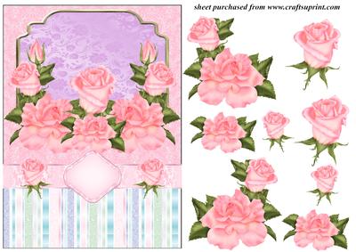 Coral Roses Card Front