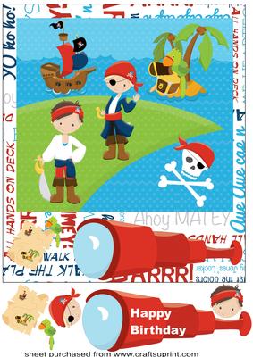 Pirate Boy Birthday Card Front 1