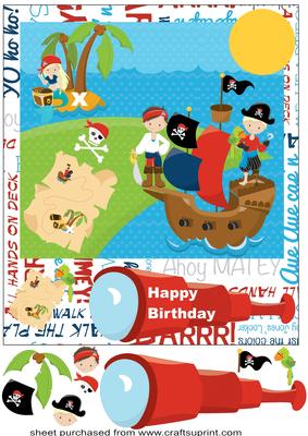 Pirate Birthday Boy Card Front 2