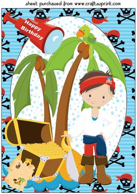 Pirate Boy Birthday Topper 1