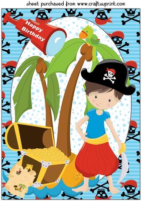 Pirate Boy Birthday Topper 3
