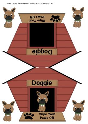 Dog Kennel Shaped Card