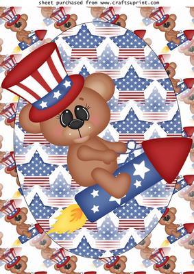 4th of July Bear Topper 5
