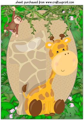 Age 1 Jungle Birthday Topper