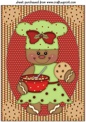 Green and Red Christmas Gingerbread Topper 3