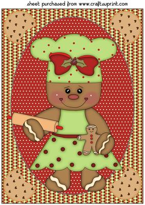 Green and Red Christmas Gingerbread Topper 4