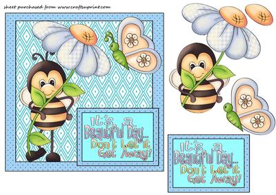 Blue Its a Beautiful Day Card Front