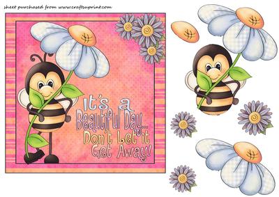 Pink Its a Beautiful Day Card Front