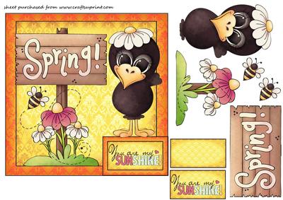 Yellow Crow You Are My Sunshine Card Front