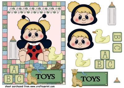 Cute as a Bug Baby Card Front 1