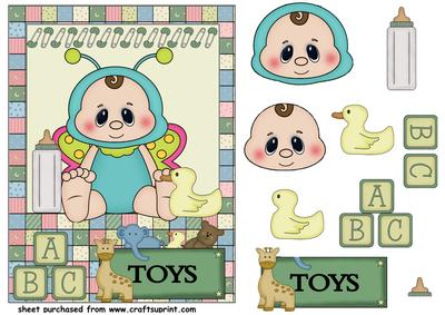 Cute as a Bug Baby Card Front 2