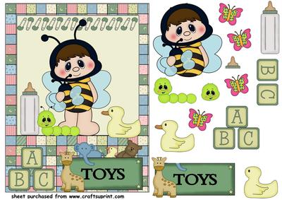 Cute as a Bug Baby Card Front 3