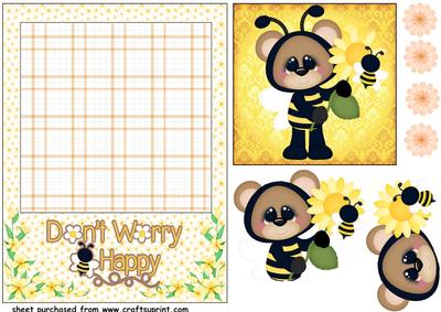 Dont Worry Bee Happy Card Front 1