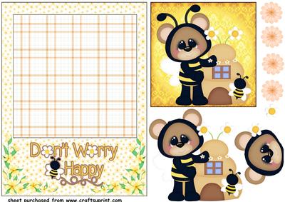 Dont Worry Bee Happy Card Front 2