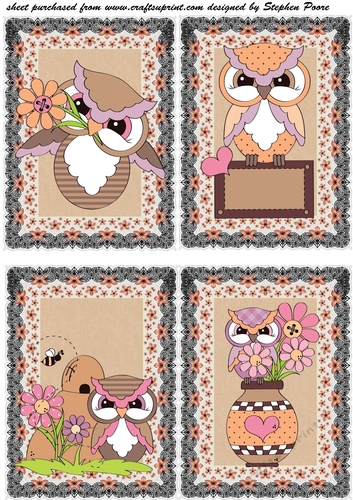 4 Cute owl toppers