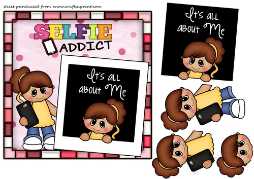Selfie addict card front