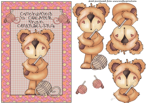 Crochet bear card front 2(American spelling)