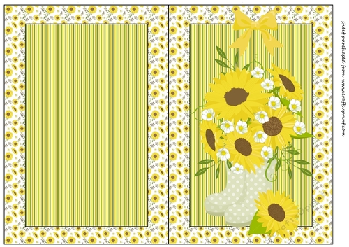 Sunflowers cut and fold card 1