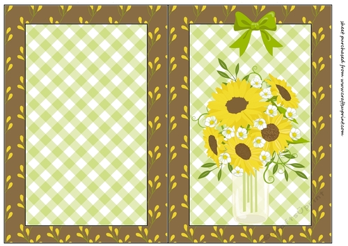 Sunflowers cut and fold card 2