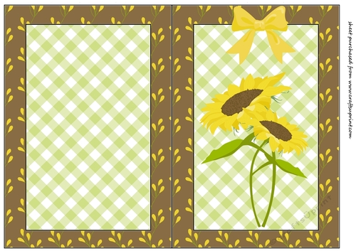 Sunflowers cut and fold card 3