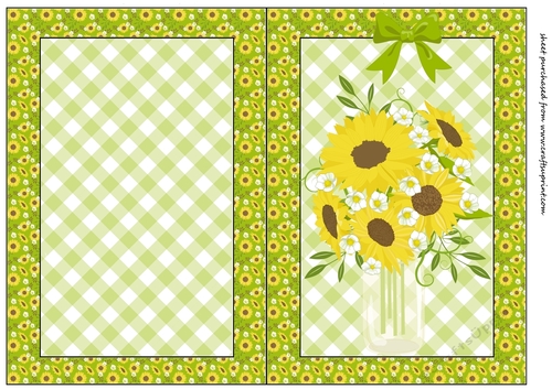Sunflowers cut and fold card 4